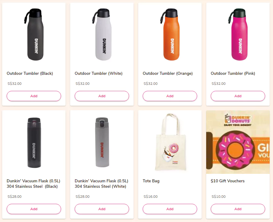 Dunkin Donuts Merchandise