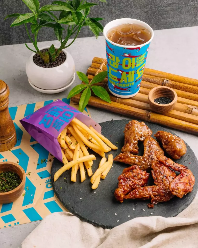 JINJJA Chicken With Fries And Drinks Set