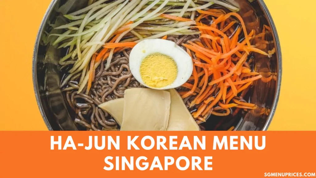 Ha-Jun Korean Menu 