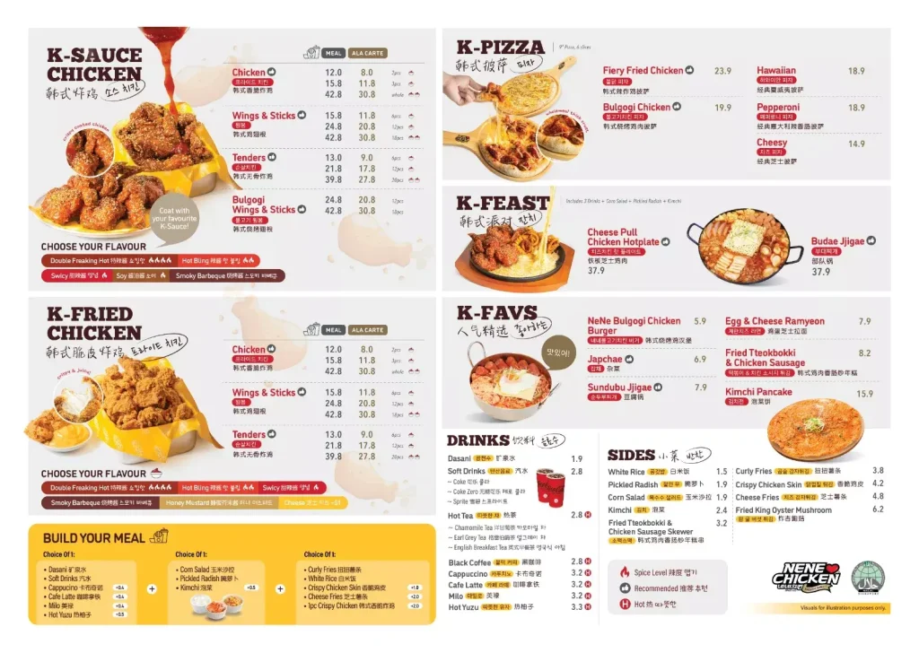 Nene Chicken Singapore menu 