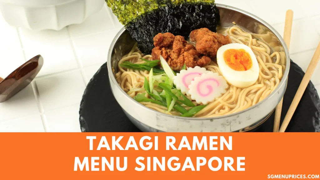 Takagi Ramen Menu