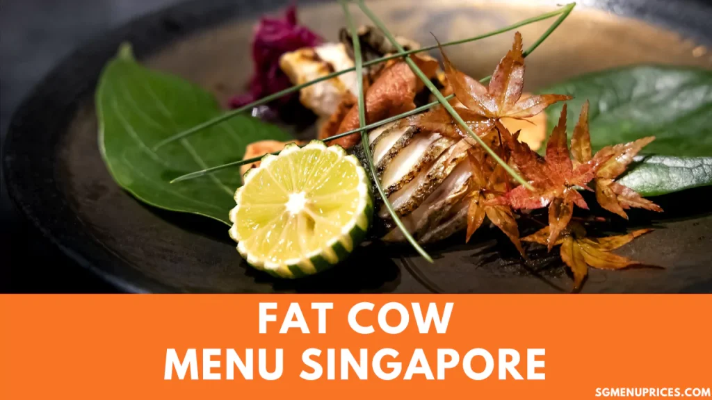 Fat Cow Menu 