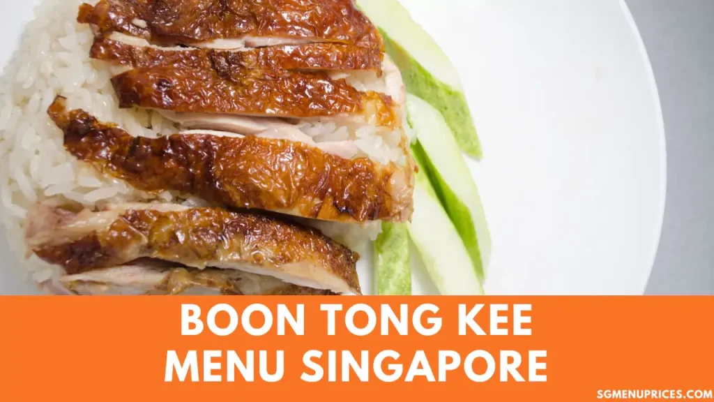 Boon Tong Kee Menu