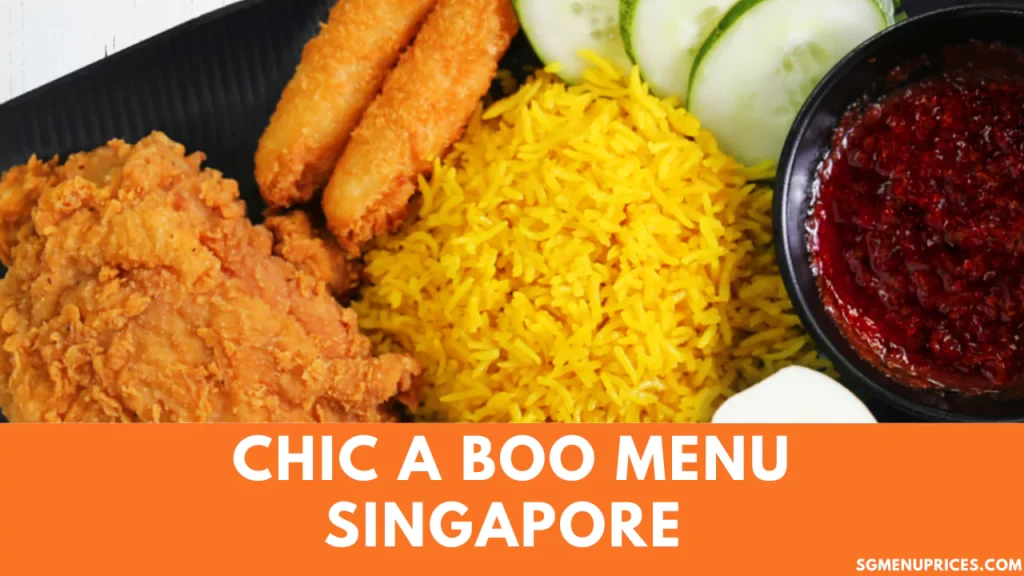 chic a boo  Menu Singapore 