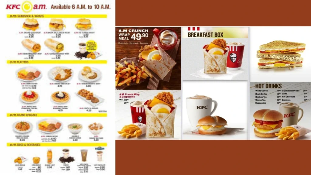 Detailed KFC Breakfast Menu