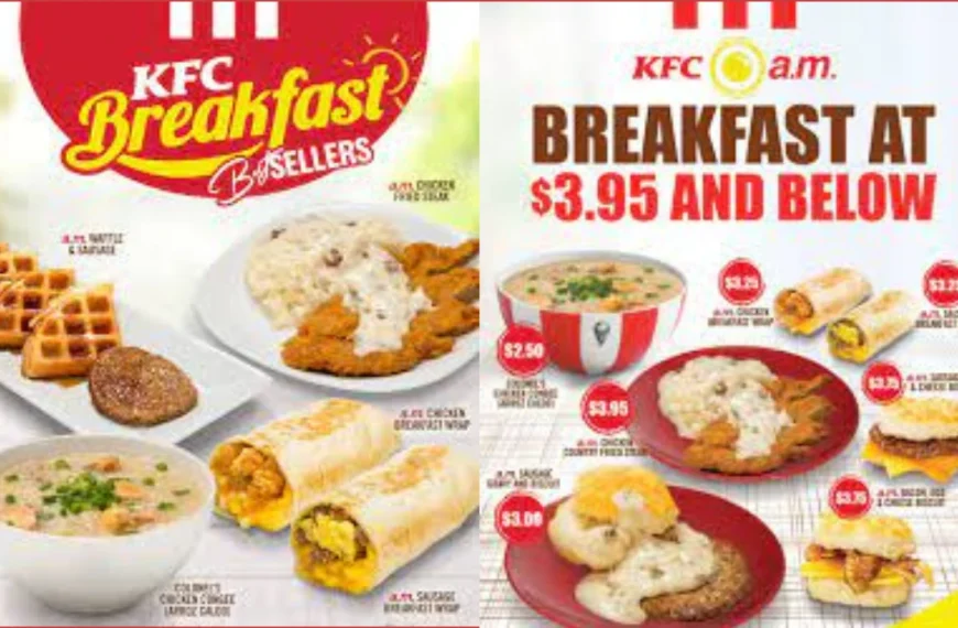 KFC Breakfast Menu