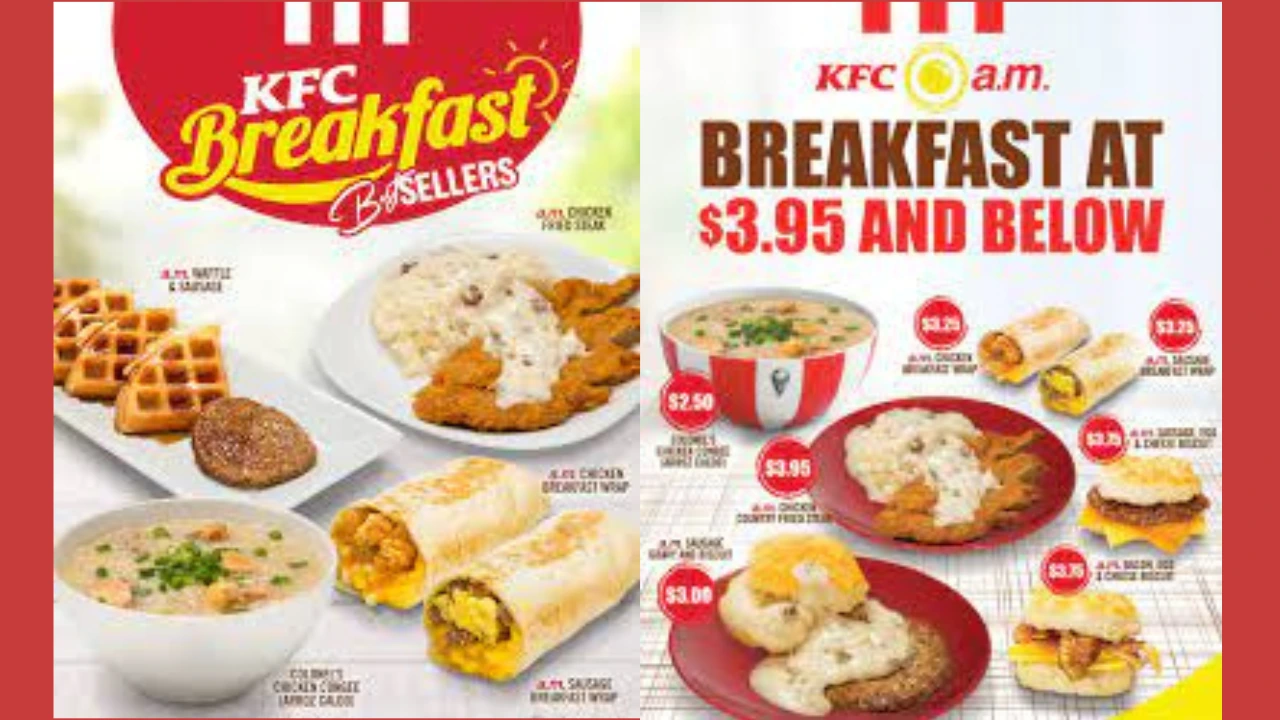 KFC Breakfast Menu