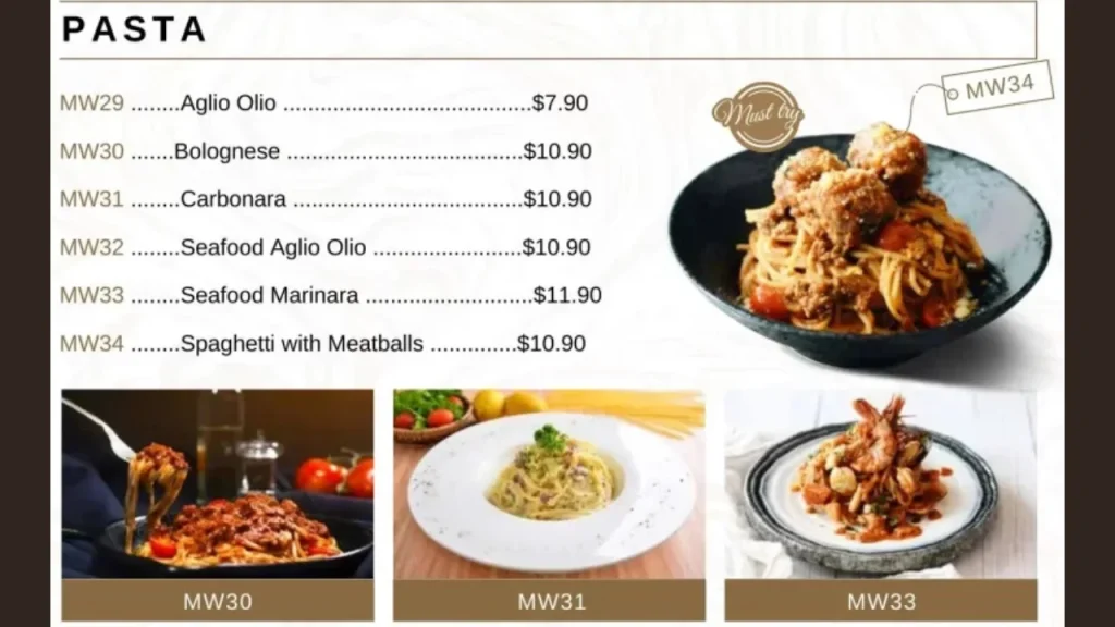 Pasta Al Azhar Menu