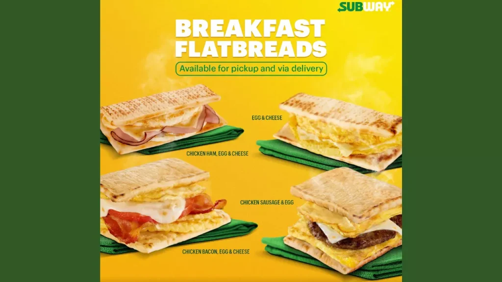 Breakfast Subway Singapore Menu