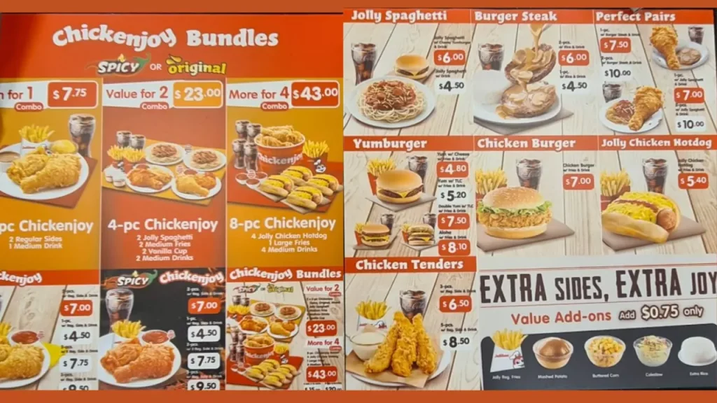 Detailed Jollibee Singapore Menu 