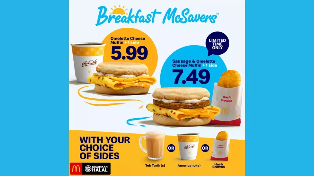 McSavers McD Breakfast Menu