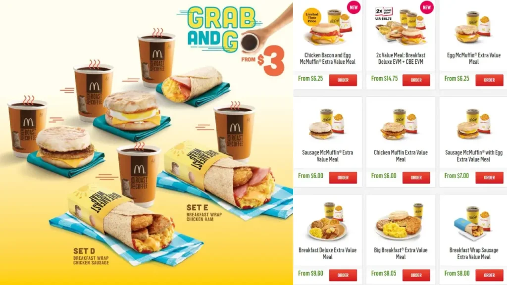 Breakfast Deals McDonald Breakfast Menu Singapore