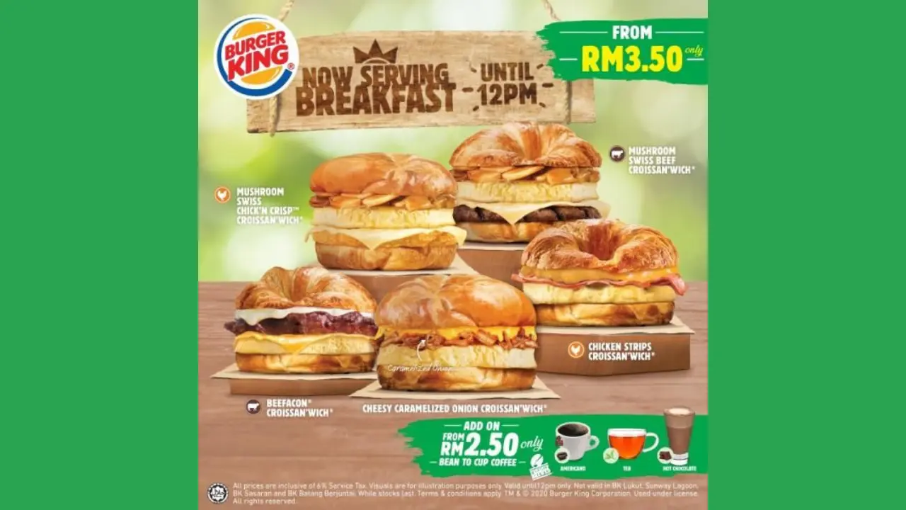 Burger King Breakfast Menu