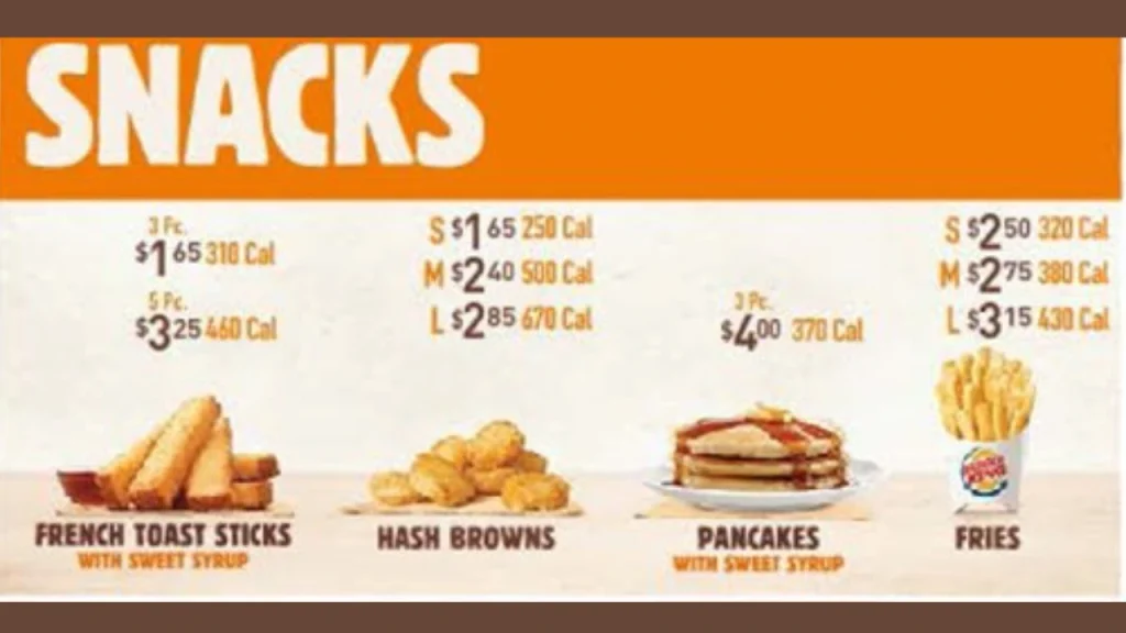 Snacks Burger King breakfast 