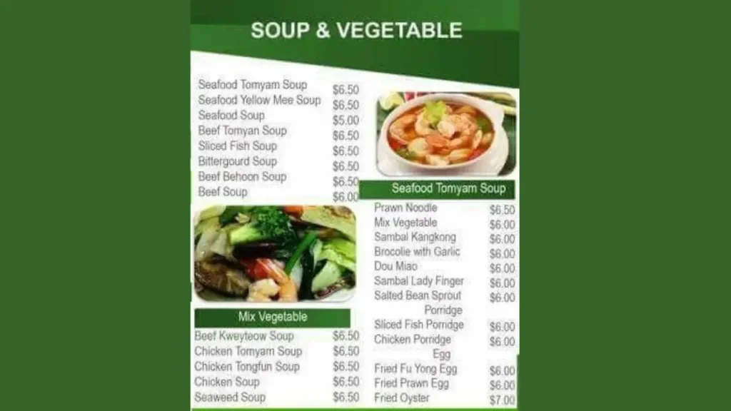 Soups And Vegetables Lucky Cafe