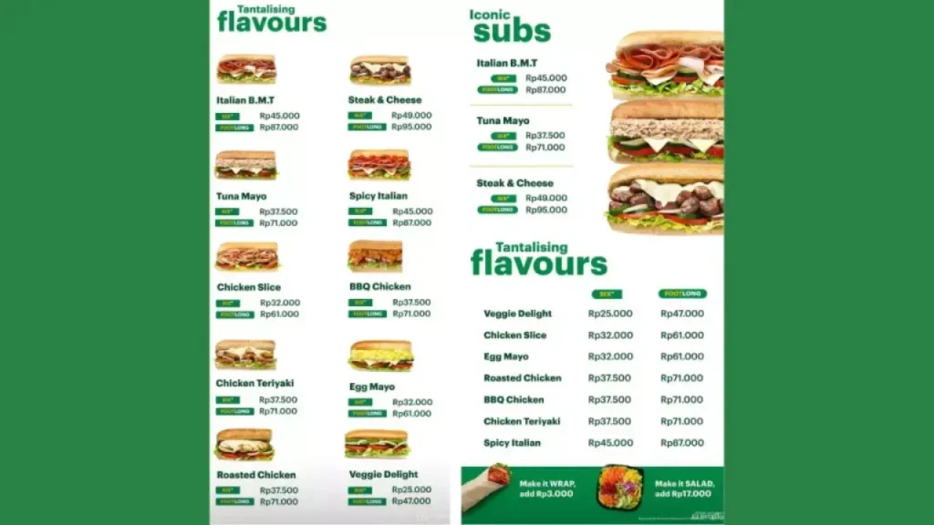 Meal Deals Subway Menu Prices