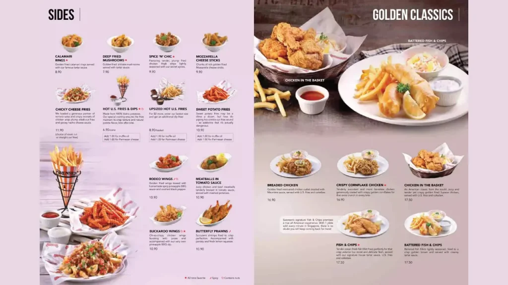 Savory Sides Swensen Menu