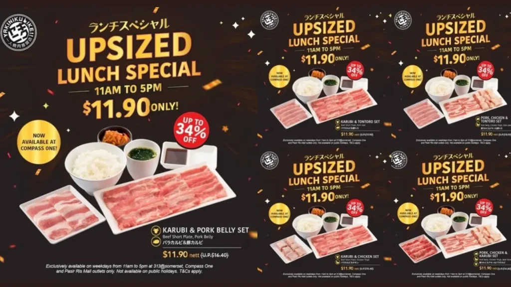 Menu Options Yakiniku Like Student Meal