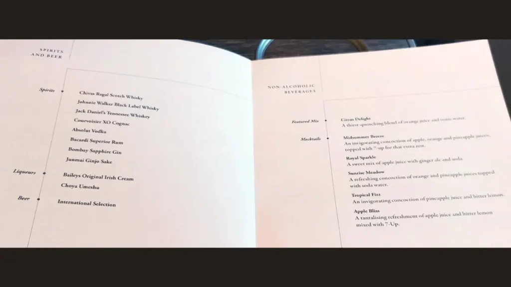 Beverages and Desserts SQ Menu