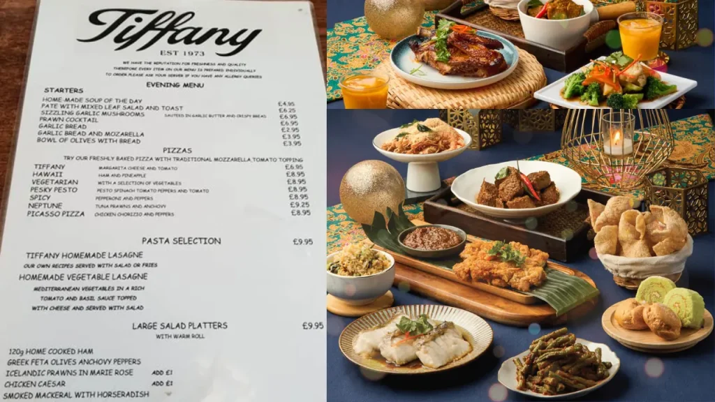 Buffet and À La Carte Options Tiffany Cafe & Restaurant Menu