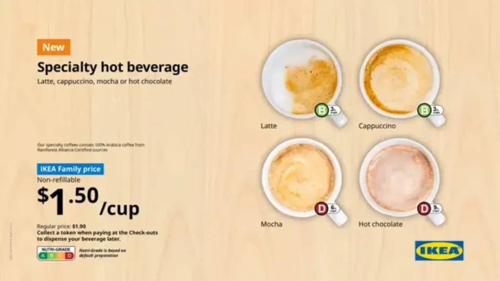 Desserts and Beverages IKEA Tampines Food Menu