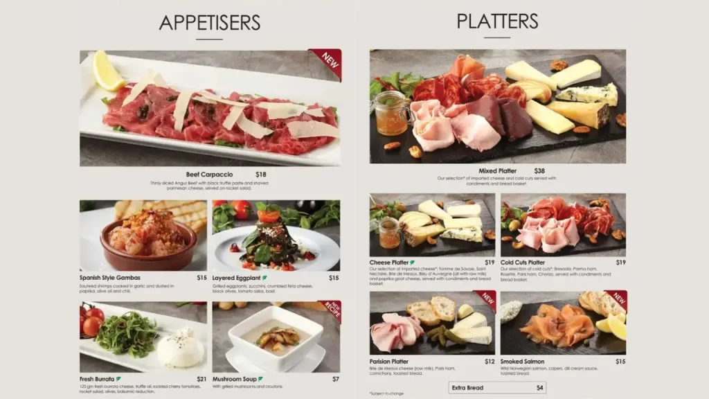 Appetizers Wine Connection Food Menu