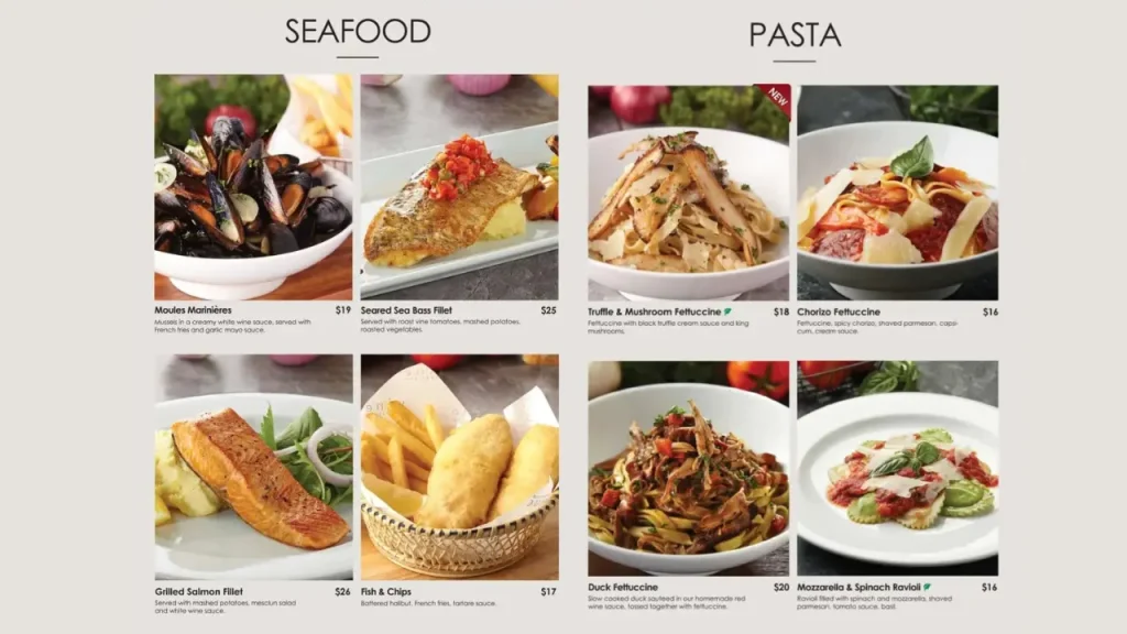 Pasta Wine Connection Food Menu