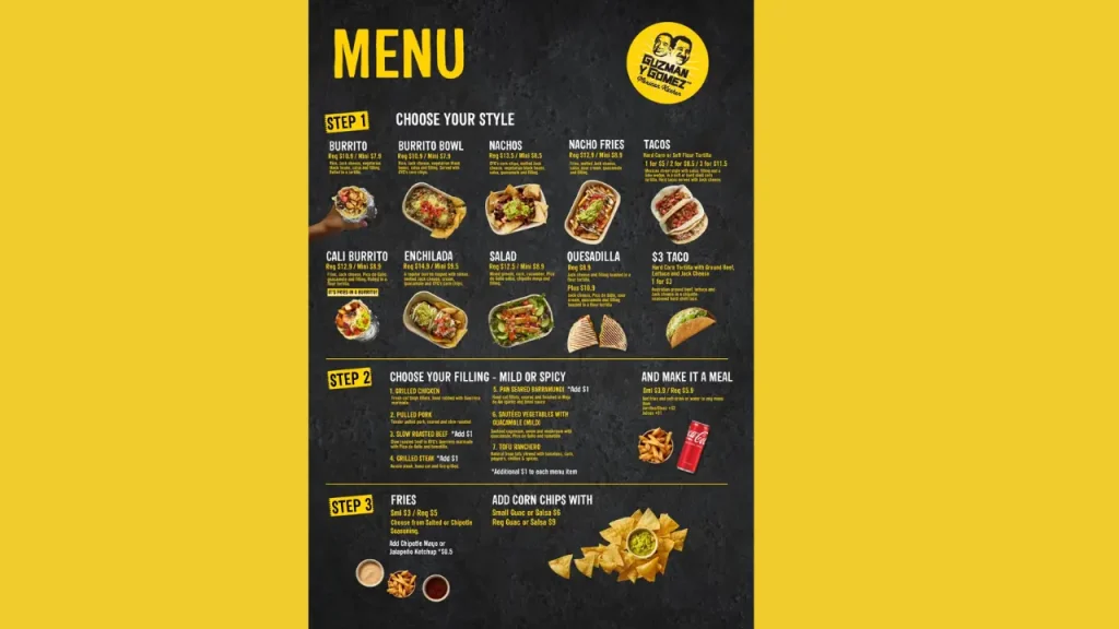 Breakfast Choices Guzman Menu