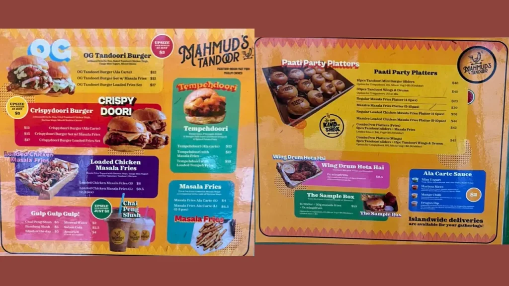 Core Items Mahmud’s Tandoor Menu